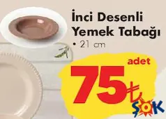 KERAMİKA İNCİ DESENLİ YEMEK TABAĞI 21 CM KERAMİKA İNCİ DESENLİ YEMEK TABAĞI 21 CM
